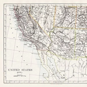 United States South West map 1897