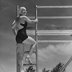 Woman on Diving Board