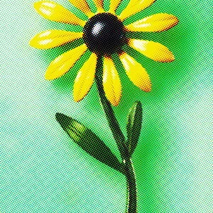 Yellow and Black Flower