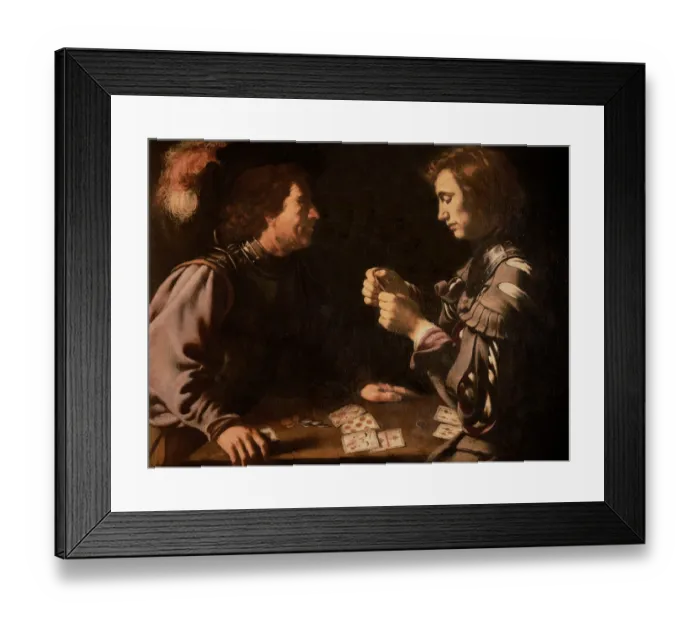 Framed Print : The Gamblers (oil on canvas) Framed Print : The Gamblers (oil on canvas)