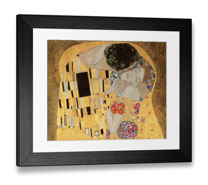 Framed Print : The Kiss, 1907-08, detail Framed Print : The Kiss, 1907-08, detail