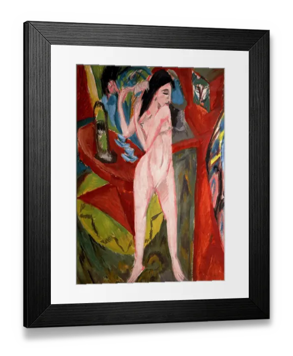Framed Print : Nude Woman Combing Her Hair, 1913 (oil on canvas) Framed Print : Nude Woman Combing Her Hair, 1913 (oil on canvas)
