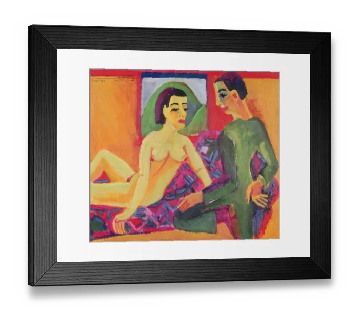 Framed Print : The Couple, 1923 (oil on canvas) Framed Print : The Couple, 1923 (oil on canvas)