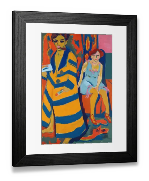 Framed Print : Self Portrait with a Model, 1907 (oil on canvas) Framed Print : Self Portrait with a Model, 1907 (oil on canvas)