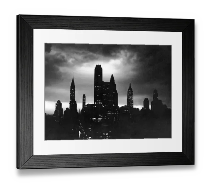 Framed Print : Night time view of city, NYC Framed Print : Night time view of city, NYC