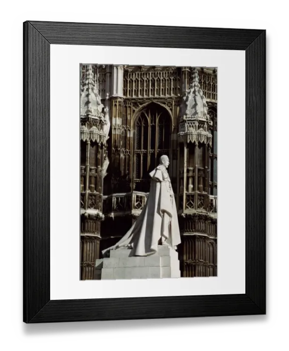 Framed Print : England, London, Westminster Abbey, exterior and statue Framed Print : England, London, Westminster Abbey, exterior and statue