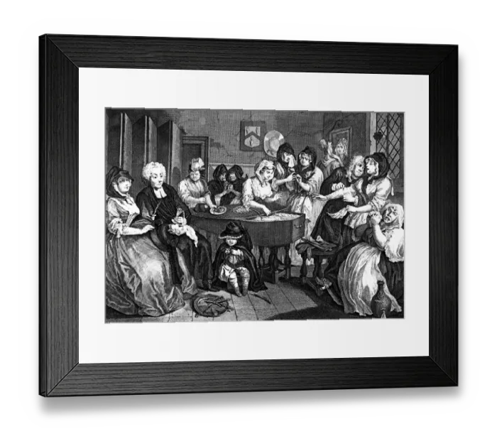 Framed Print : Women placing harlot Kate Hackabout in coffin