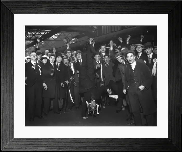 Framed Print : Arsenal Fan Handstand Framed Print : Arsenal Fan Handstand