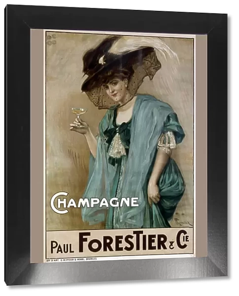 French poster advertising champagne