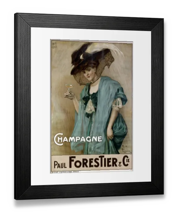 Framed Print : French poster advertising champagne Framed Print : French poster advertising champagne
