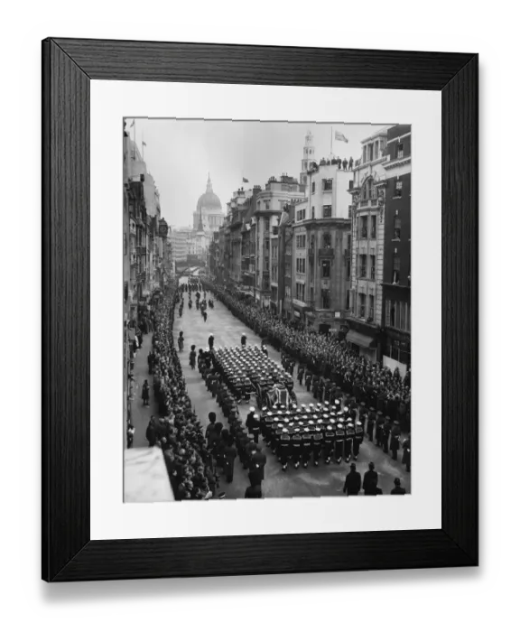 Framed Print : Churchills Funeral Framed Print : Churchills Funeral