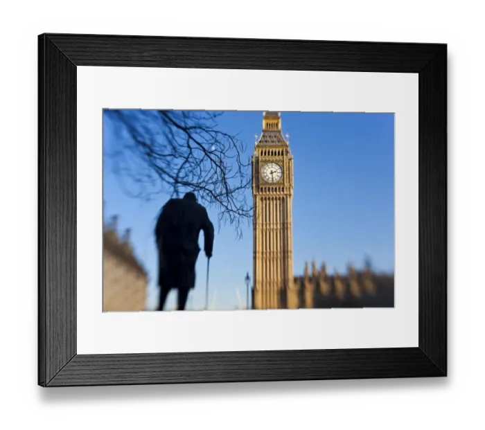 Framed Print : Churchill and Big Ben Framed Print : Churchill and Big Ben