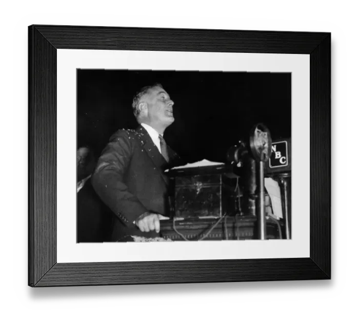 Framed Print : FDR Speaking Framed Print : FDR Speaking