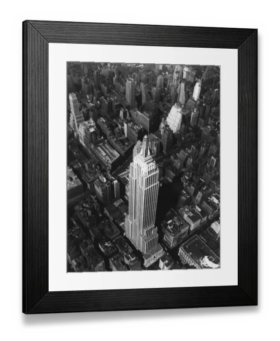 Framed Print : Aerial Empire State Framed Print : Aerial Empire State
