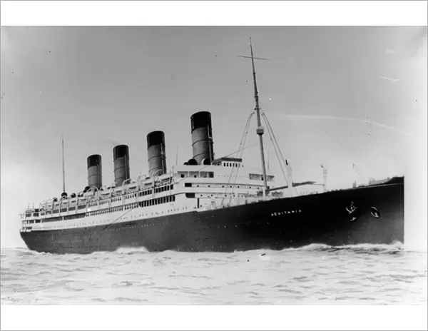 Aquitania. 1st January 1920: The Cunard White Star liner Aquitania