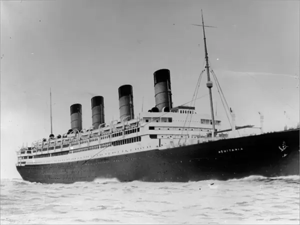 Aquitania. 1st January 1920: The Cunard White Star liner Aquitania