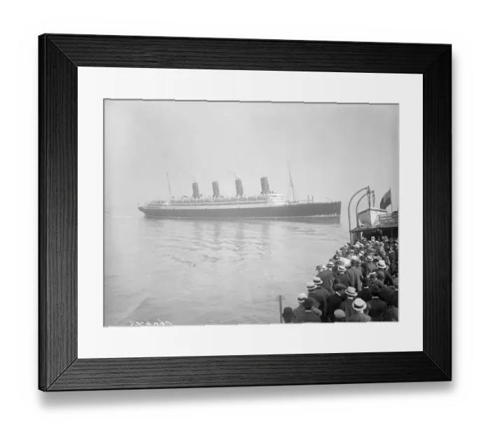 Framed Print : Aquitania Arrival Framed Print : Aquitania Arrival