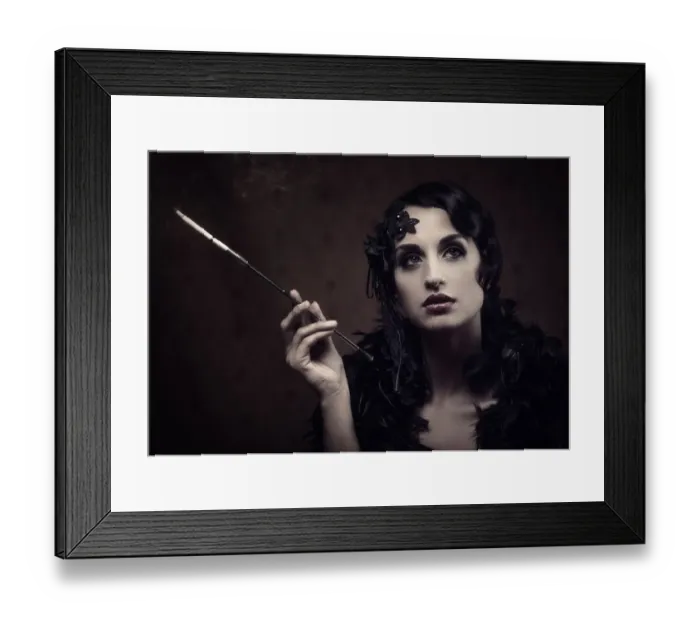 Framed Print : Portrait of retro woman Framed Print : Portrait of retro woman