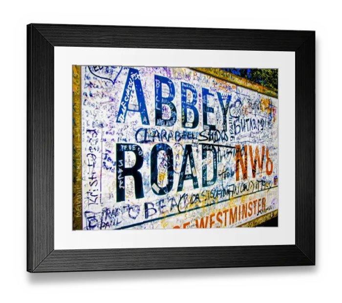 Framed Print : Abbey Road road sign, London Framed Print : Abbey Road road sign, London