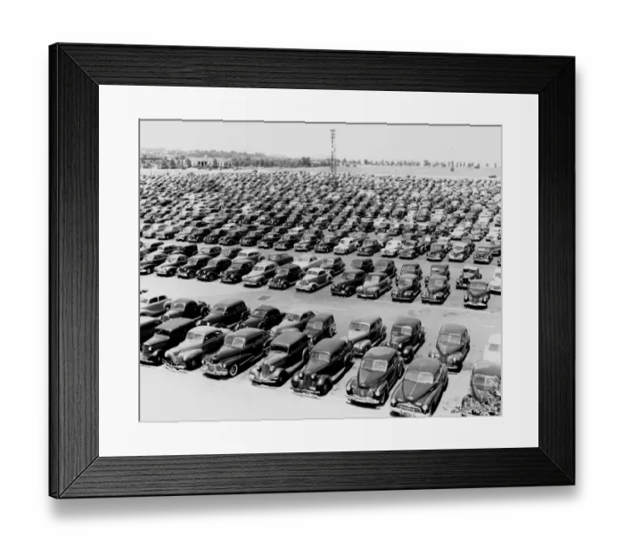 Framed Print : Parking lot