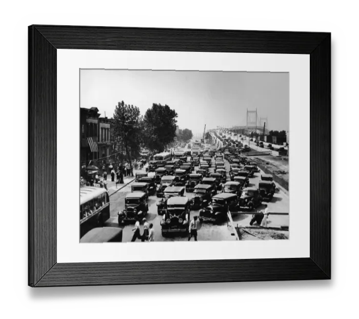 Framed Print : Bridge Traffic Framed Print : Bridge Traffic