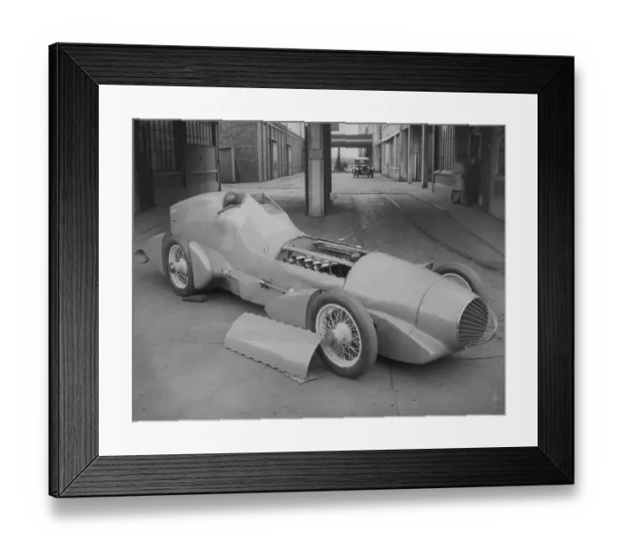 Framed Print : Bluebird. 14th January 1929: Bluebird, a Napier Arrow Aster Car belonging