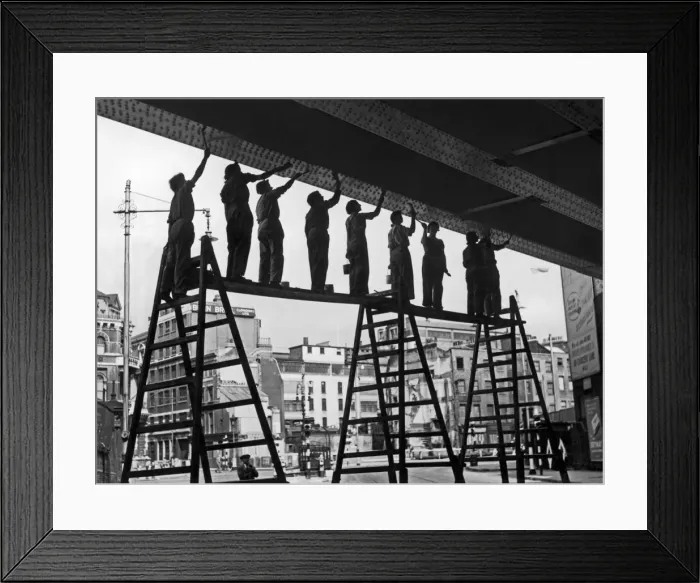 Framed Print : Women Paint Bridge Framed Print : Women Paint Bridge