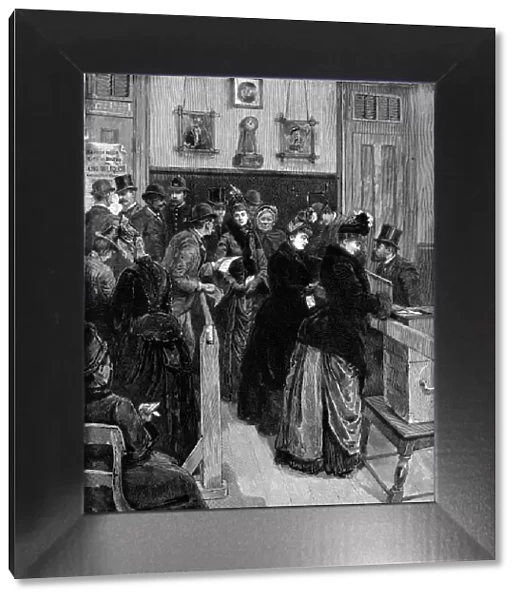 Engraving of Suffragettes