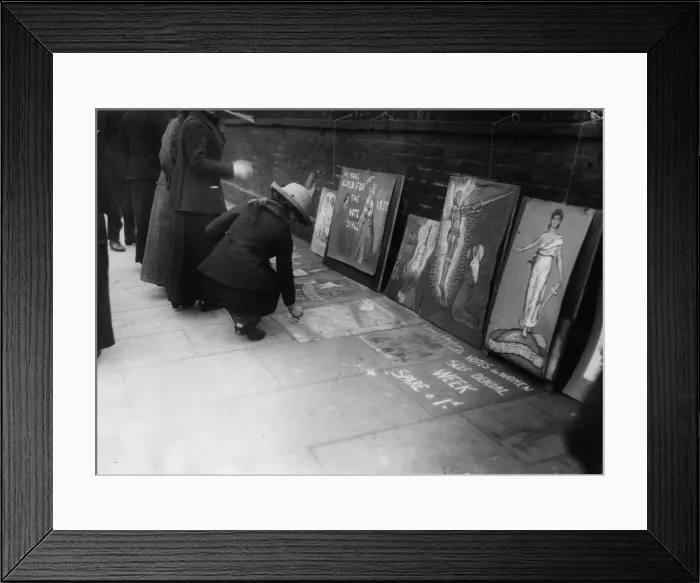 Framed Print : Suffragette Art Kensington, March 1913