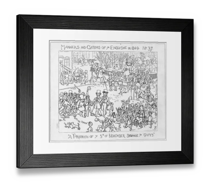 Framed Print : A Crowded Street of Children Celebrating Guy Fawkes night Framed Print : A Crowded Street of Children Celebrating Guy Fawkes night