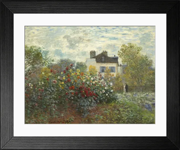 Framed Print : The Artists Garden in Argenteuil, 1873