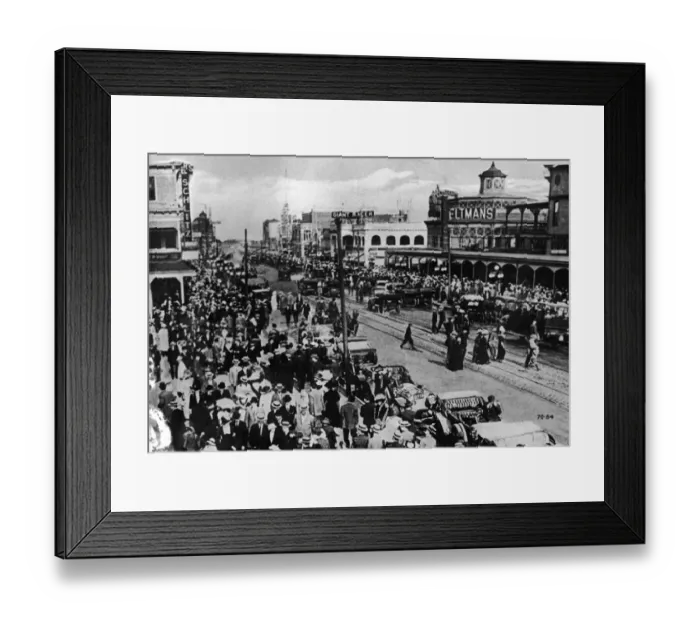Framed Print : Crowds & Traffic At Old Coney Island Framed Print : Crowds & Traffic At Old Coney Island