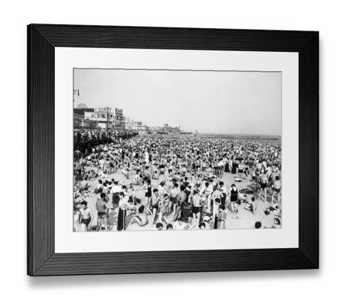 Framed Print : Crowd At Coney Island
