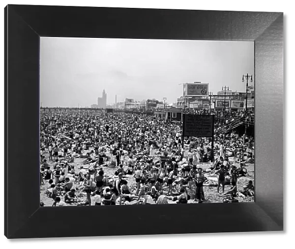 Crowded Beaches At Coney Island