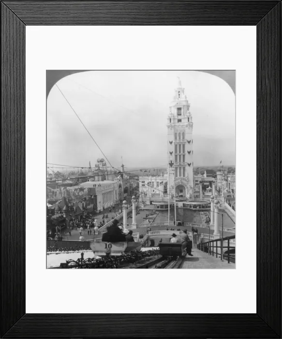 Framed Print : Dreamland; View from the top of the Shoot the Chutes ride at Dreamland Amusement Framed Print : Dreamland; View from the top of the Shoot the Chutes ride at Dreamland Amusement