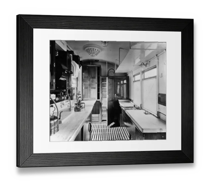 Framed Print : New Electric Kitchen of the Renovated Flying Scotsman Framed Print : New Electric Kitchen of the Renovated Flying Scotsman
