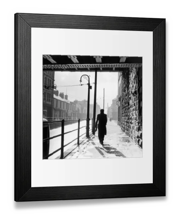 Framed Print : Railway Walk under a railway bridge in the dockland area of Cardiff Framed Print : Railway Walk under a railway bridge in the dockland area of Cardiff