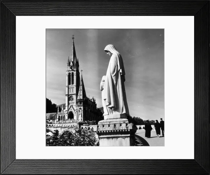 Framed Print : Circa 1955: The Basilica at Lourdes Framed Print : Circa 1955: The Basilica at Lourdes