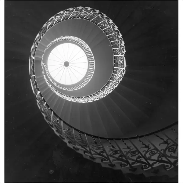 The main spiral staircase at Queens House, Greenwich