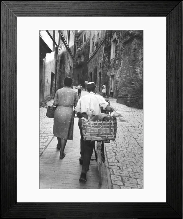 Framed Print : Assisi Peasants take their geese to the market Framed Print : Assisi Peasants take their geese to the market