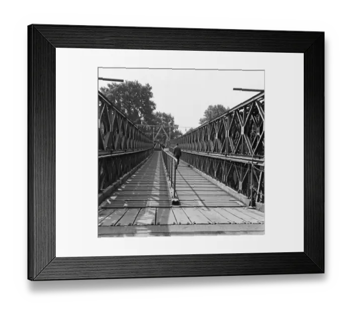 Framed Print : Over The Footbridge in Battersea Park, London Framed Print : Over The Footbridge in Battersea Park, London