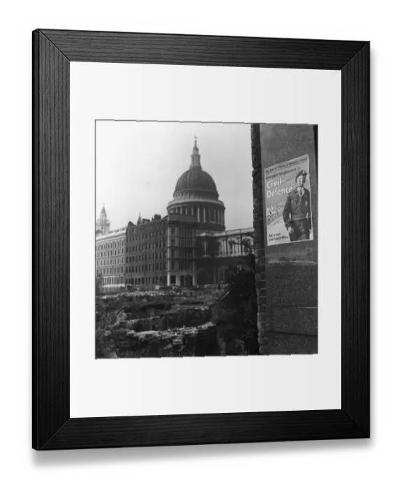 Framed Print : Civil Defence Poster Framed Print : Civil Defence Poster