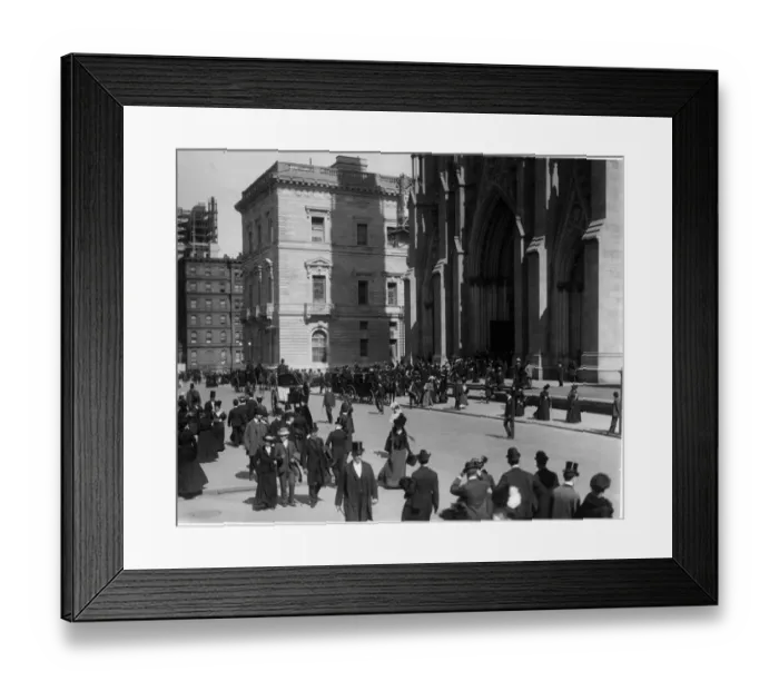 Framed Print : Easter Parade on Fifth Street in front of St Patricks Cathedral City in New York City Framed Print : Easter Parade on Fifth Street in front of St Patricks Cathedral City in New York City