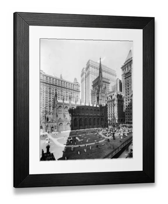 Framed Print : Trinity Church Cemetery In New York City Framed Print : Trinity Church Cemetery In New York City