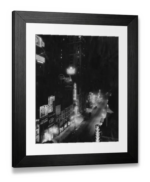 Framed Print : Times Square, New York City, with the New Amsterdam Theatre on the left and the Rialto on the right Framed Print : Times Square, New York City, with the New Amsterdam Theatre on the left and the Rialto on the right