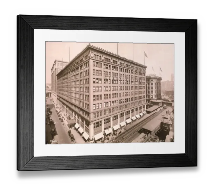 Framed Print : Gimbel Brothers Department Store in New York City