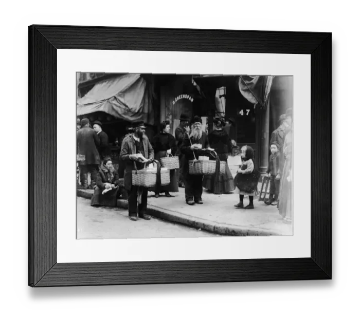 Framed Print : Street Vendors On Lower East Side, New York