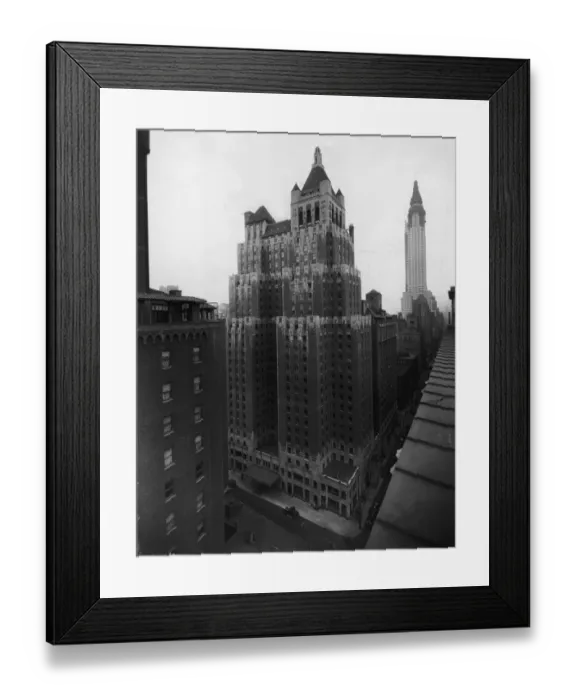 Framed Print : circa 1929: A high-angle view of the Lexington Hotel on Lexington Avenue