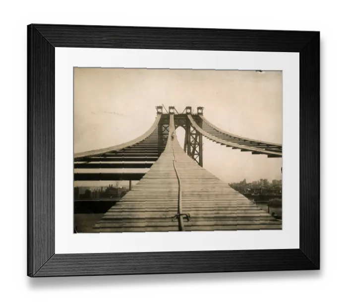 Framed Print : circa 1908: View of the Manhattan Bridge Framed Print : circa 1908: View of the Manhattan Bridge