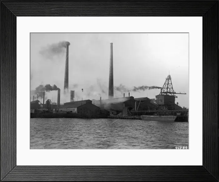 Framed Print : View of a Standard Oil Plant Located on a Wharf Framed Print : View of a Standard Oil Plant Located on a Wharf